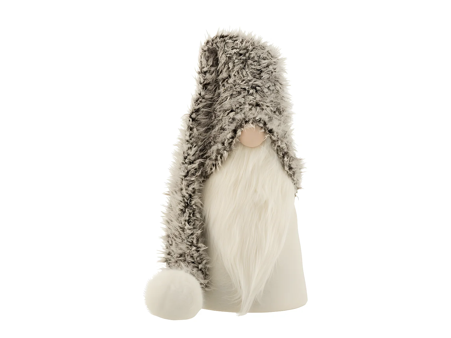 Babbo Natale in resina bianco 28.5x28.5x57 cm