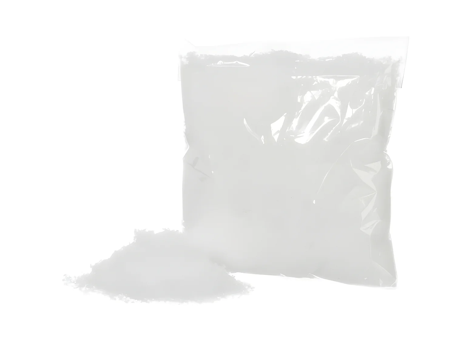 Décoration en Sachet "Neige Artificielle" 58cm Blanc