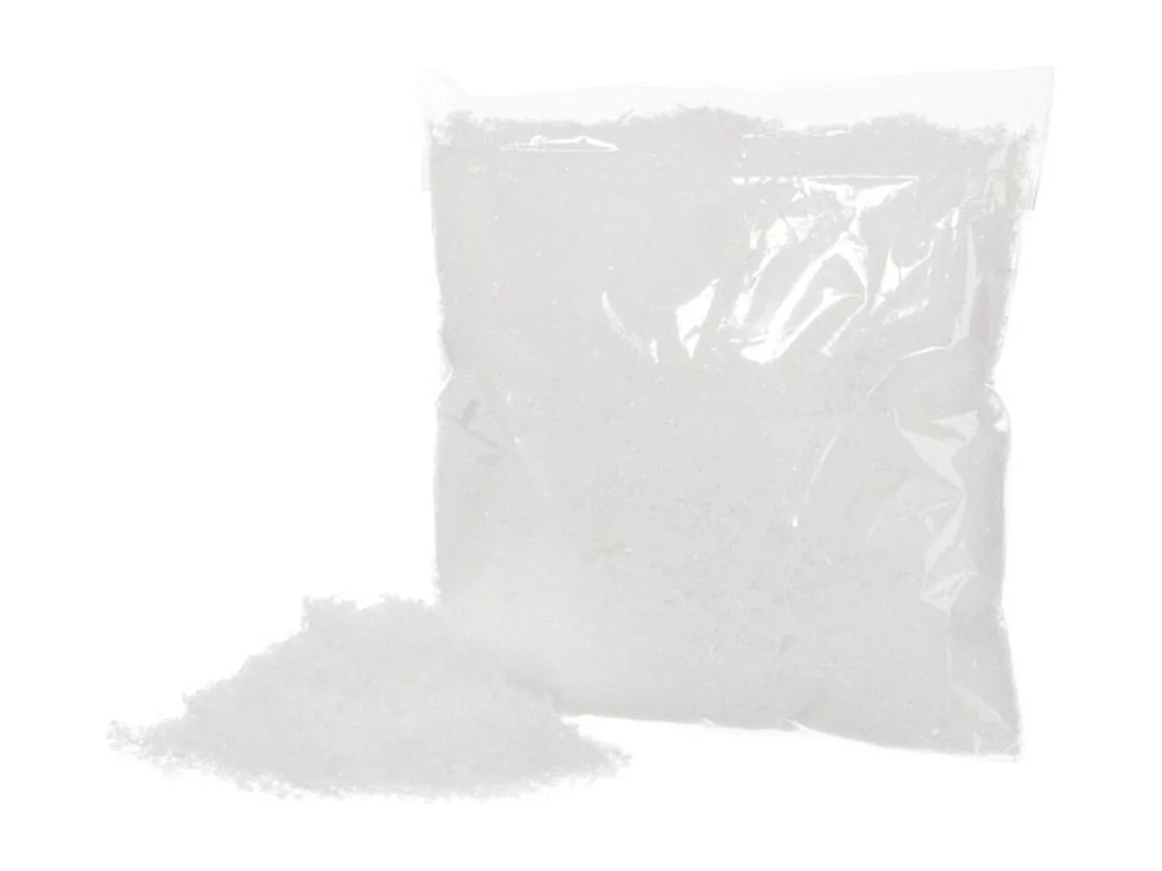 Décoration en Sachet "Neige Artificielle" 58cm Blanc