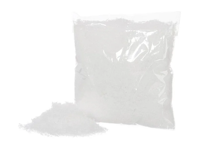 1 kg de nieve de Navidad artificial de plástico blanco de 50x58x12 cm