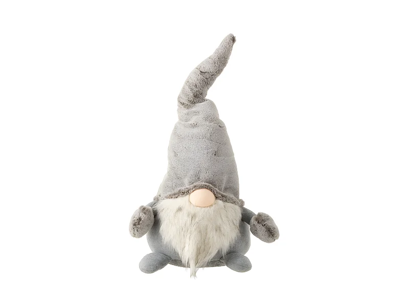 Babbo Natale in peluche grigio 47x34x56 cm