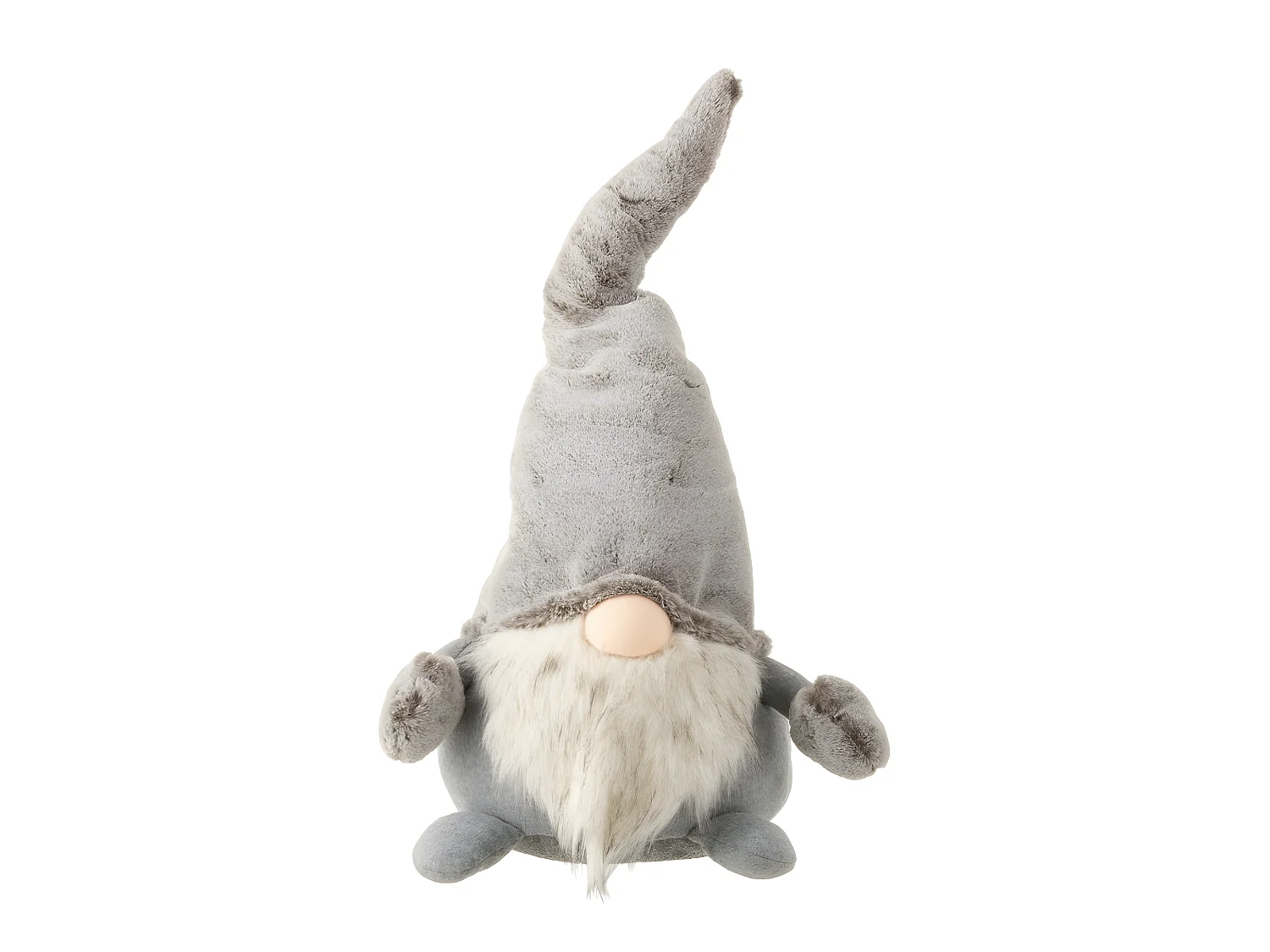Babbo Natale in peluche grigio 47x34x56 cm