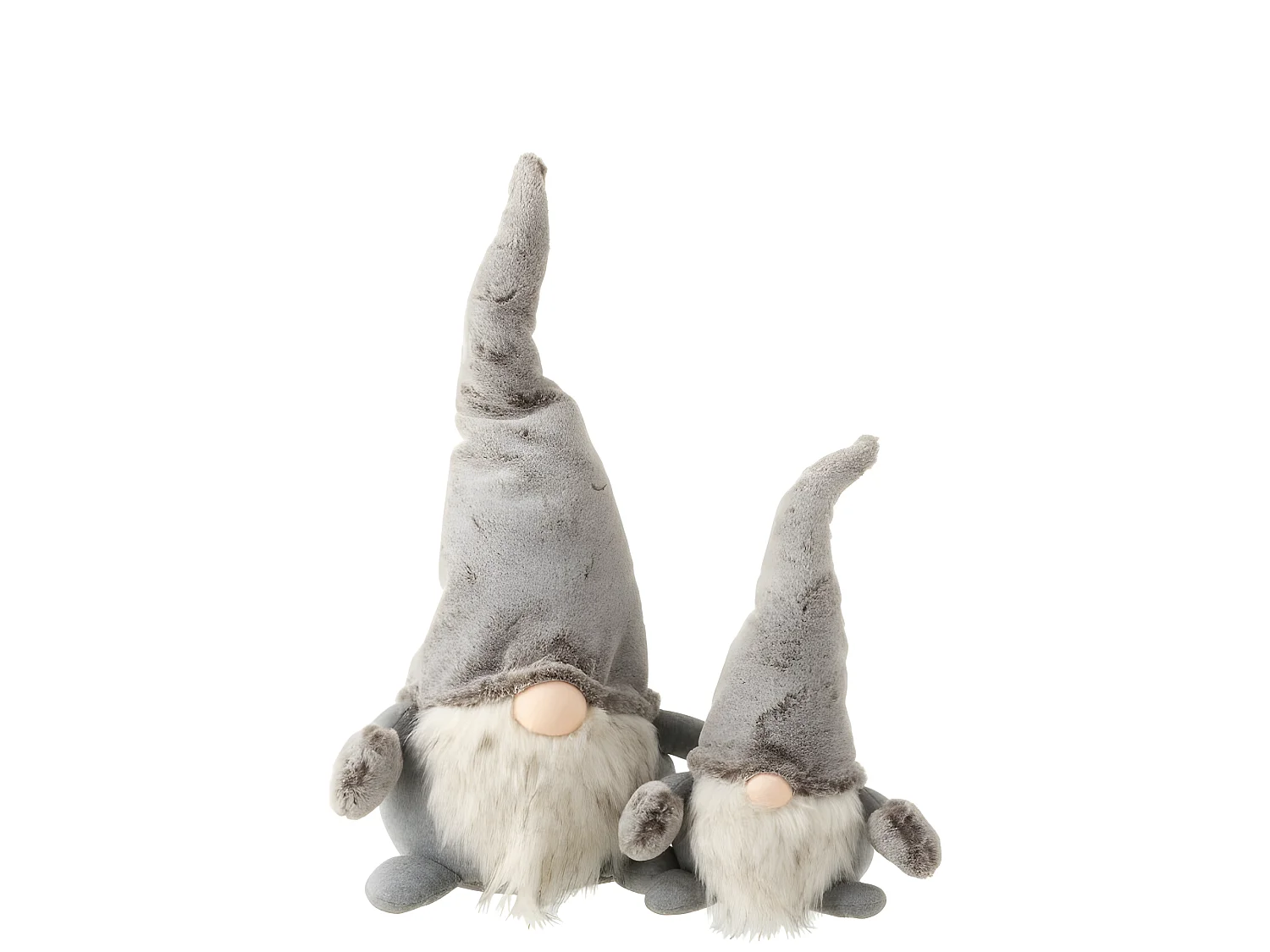 Babbo Natale in peluche grigio 47x34x56 cm