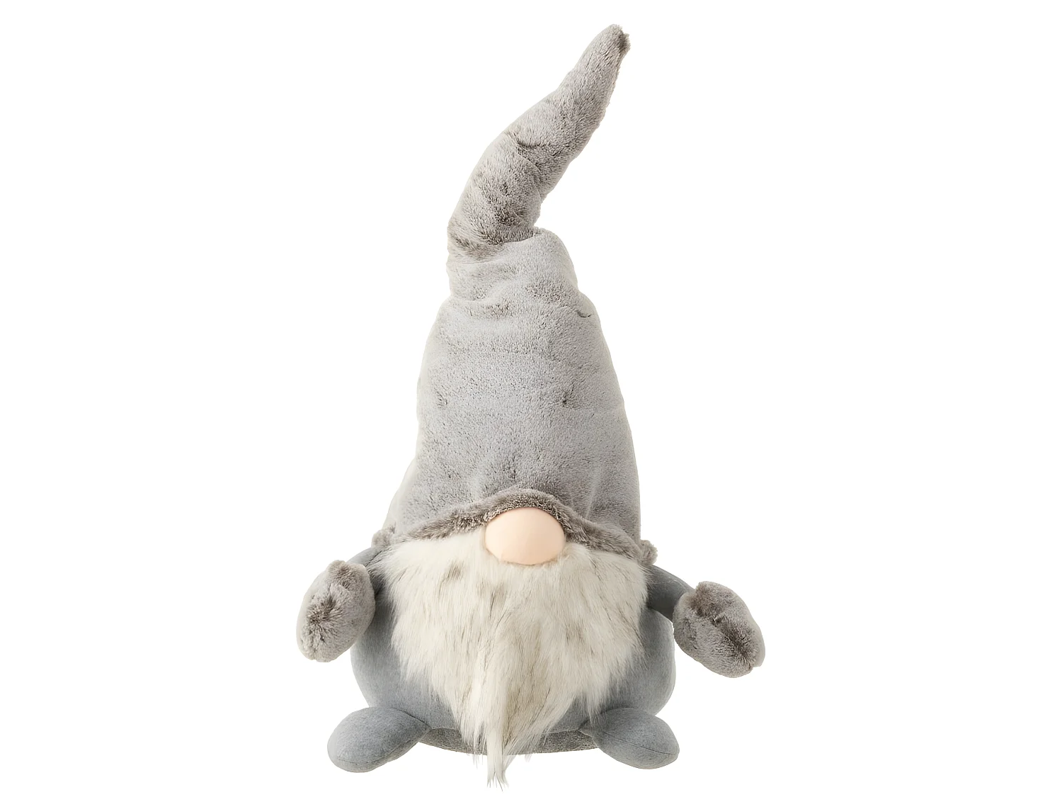 Babbo Natale in peluche grigio 47x34x56 cm