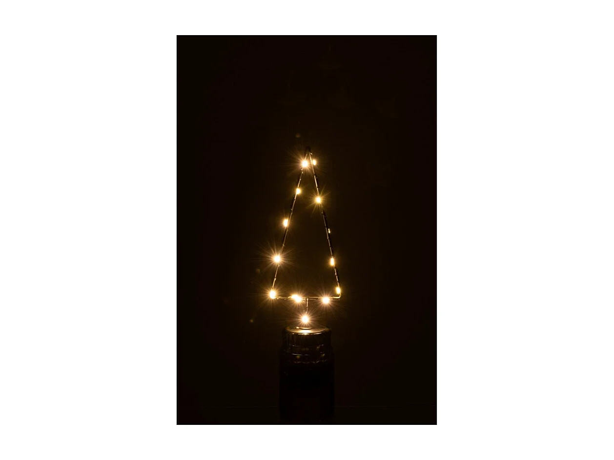 Albero di Natale artificiale in metallo nero 8x6x30 cm