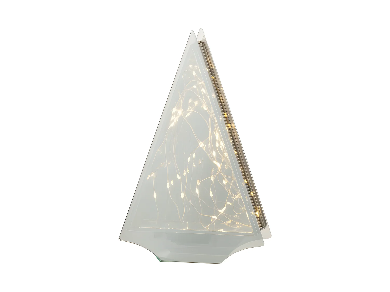 Albero di Natale decorativo con led in vetro oro 18.5x6x29.5 cm