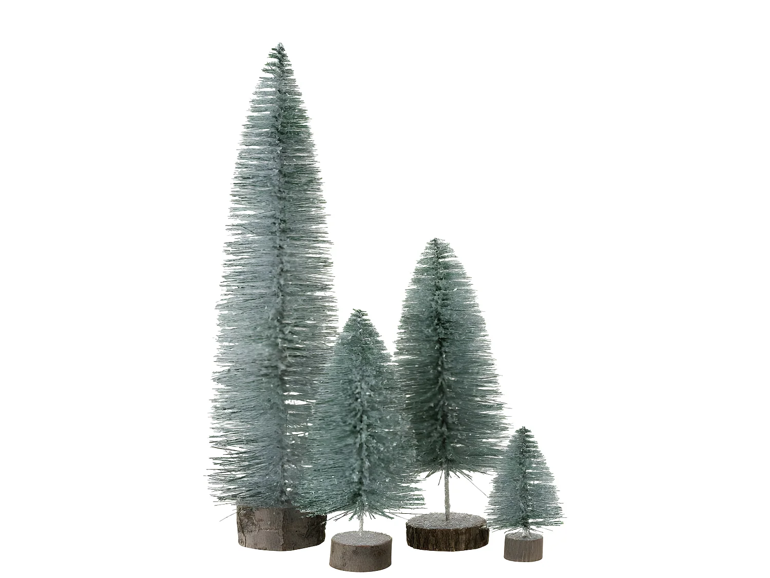 Albero di Natale artificiale in plastica verde 16x16x38 cm