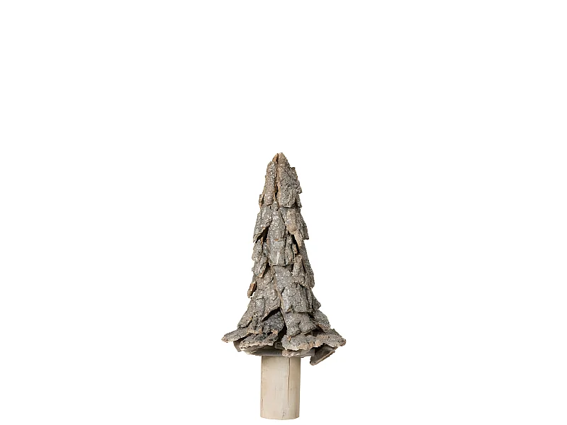 Albero di Natale decorativo in legno grigio 17x17x40 cm