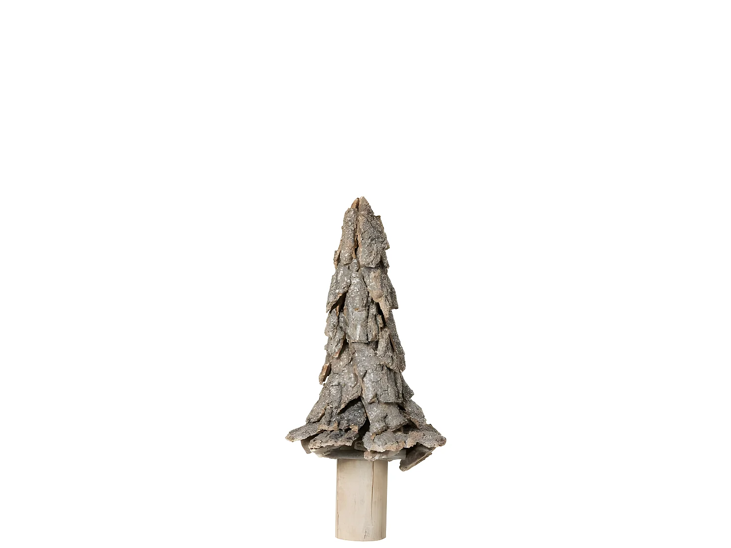 Albero di Natale decorativo in legno grigio 17x17x40 cm