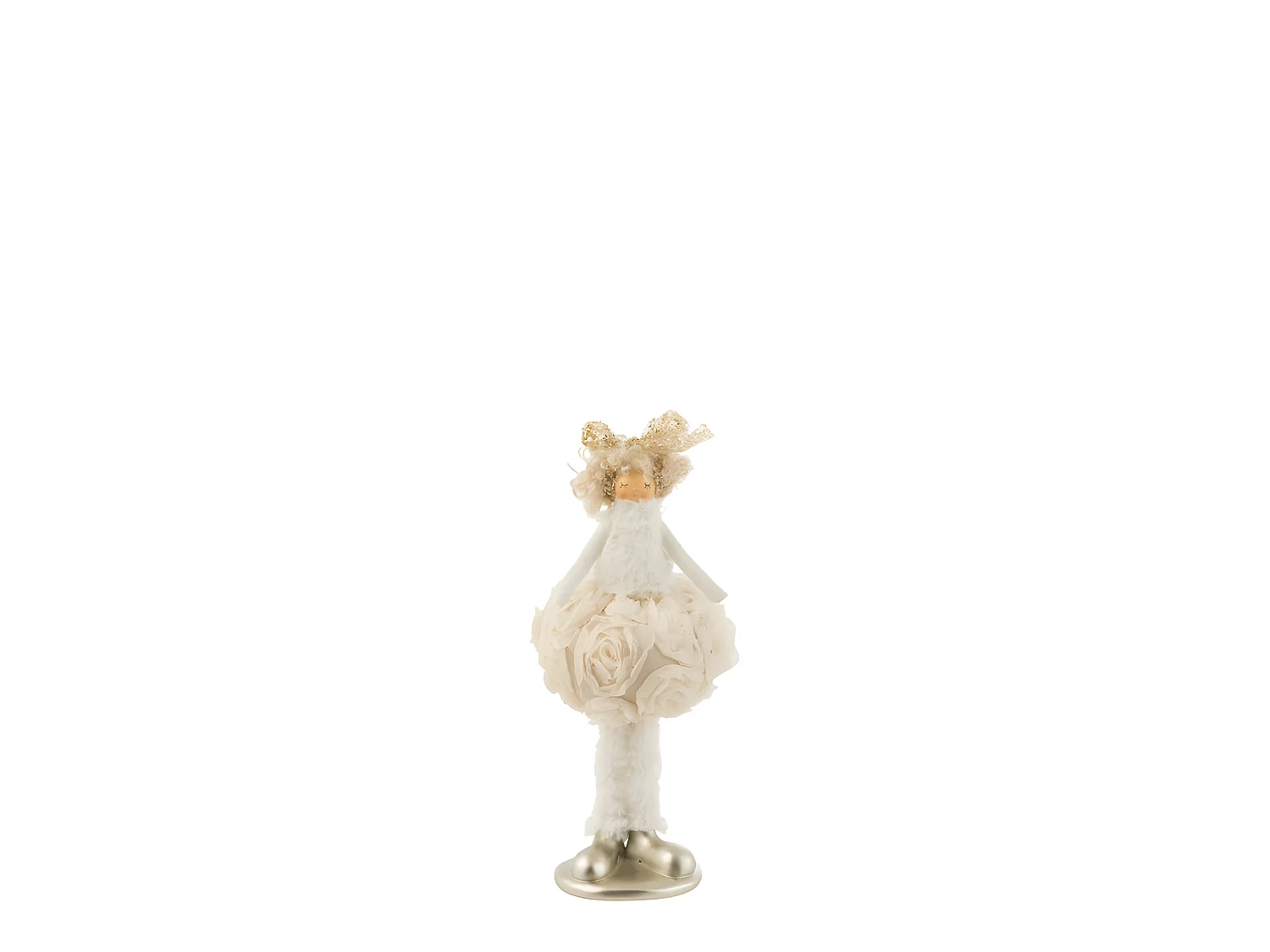 Ragazza in tessuto champagne 13x13x29.5 cm