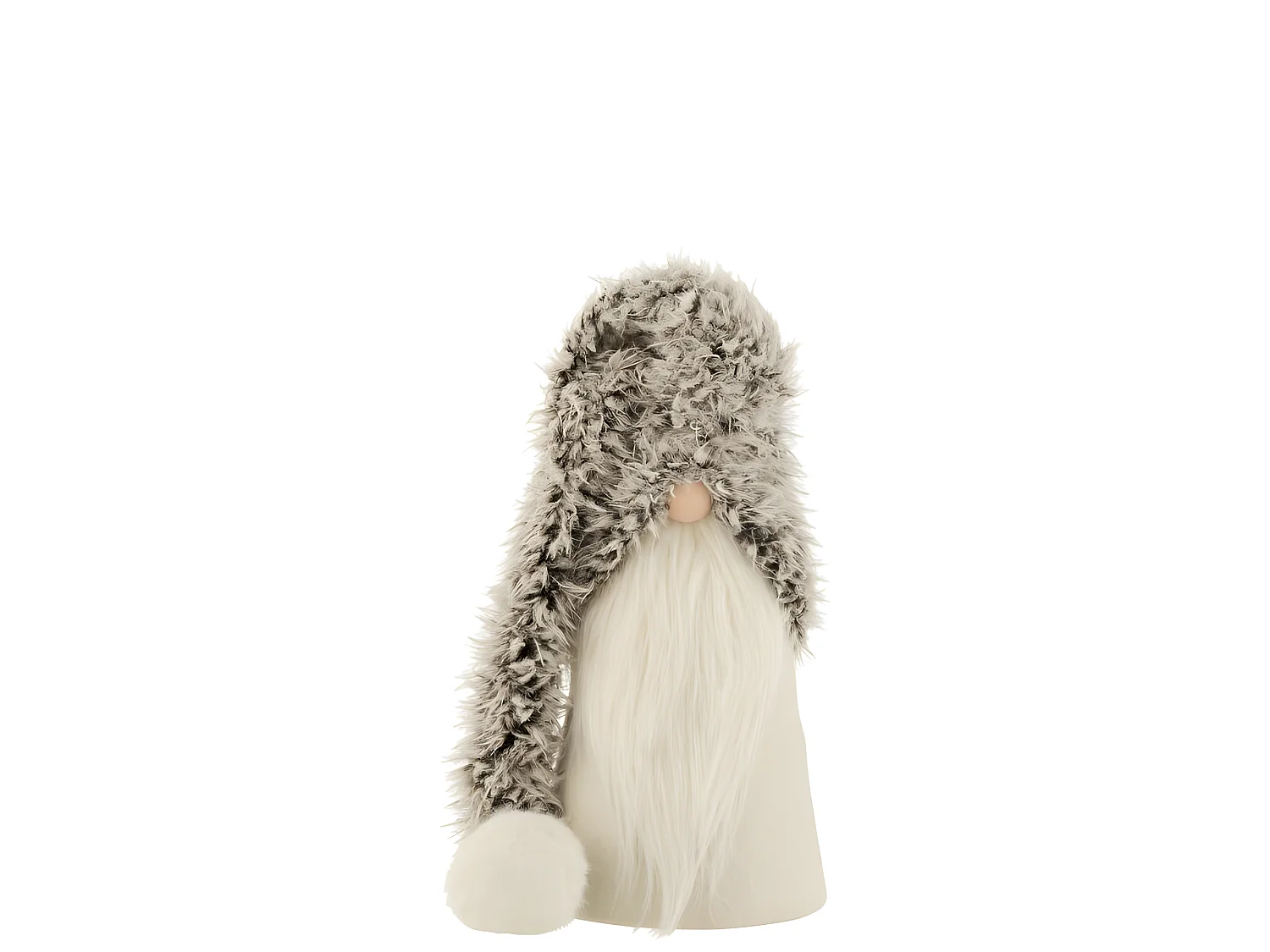 Babbo Natale in resina bianco 22x22x42 cm