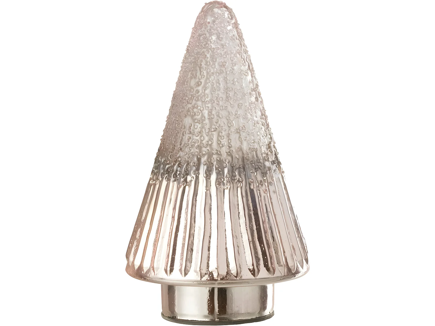 Albero di Natale decorativo in vetro rosa 11x11x20 cm