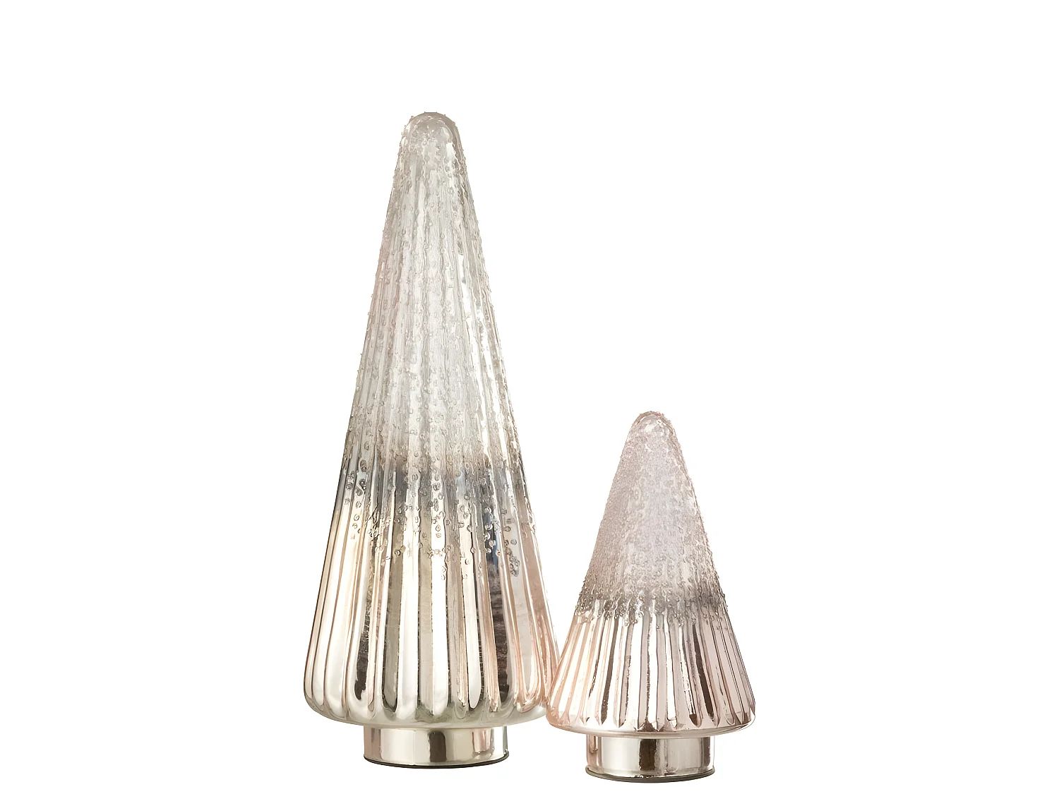 Albero di Natale decorativo in vetro rosa 11x11x20 cm