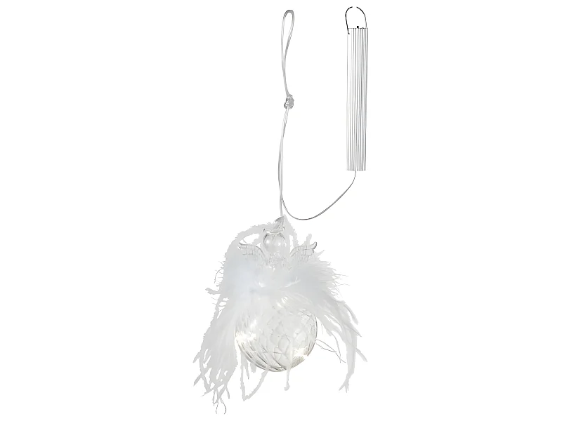 Bola de Navidad de vidrio transparente de 9x9x13.5 cm