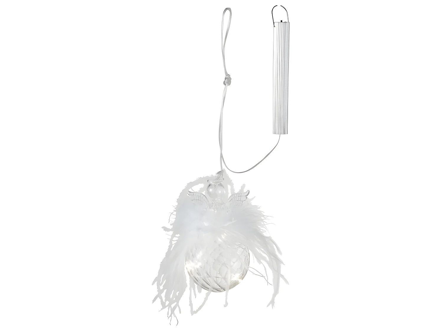 Bola de Navidad de vidrio transparente de 9x9x13.5 cm