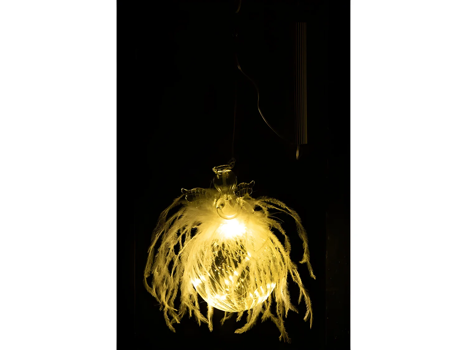 Bola de Navidad de vidrio transparente de 9x9x13.5 cm