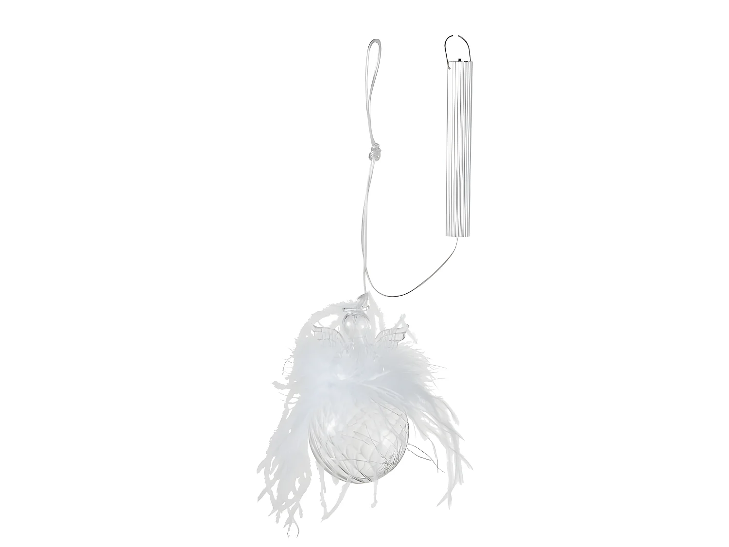 Bola de Navidad de vidrio transparente de 9x9x13.5 cm