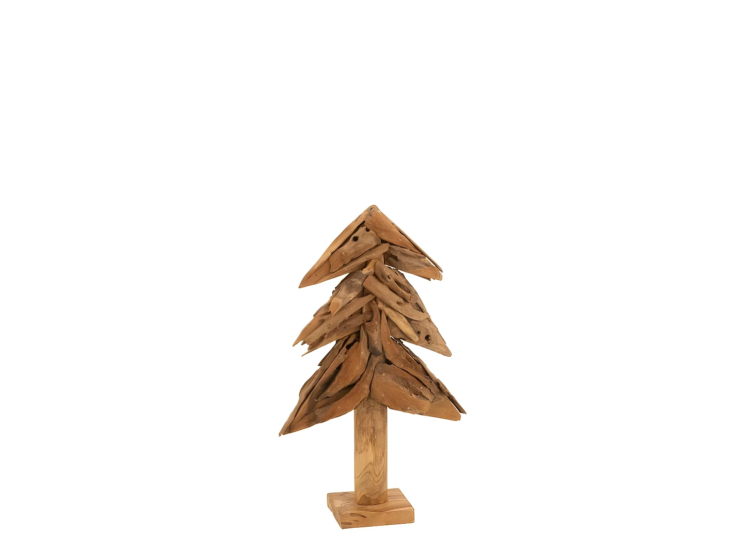 Albero di Natale pezzi di teak in legno naturale 40x14x80 cm