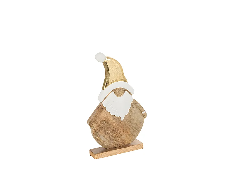 Babbo Natale in legno naturale 24x3x40 cm