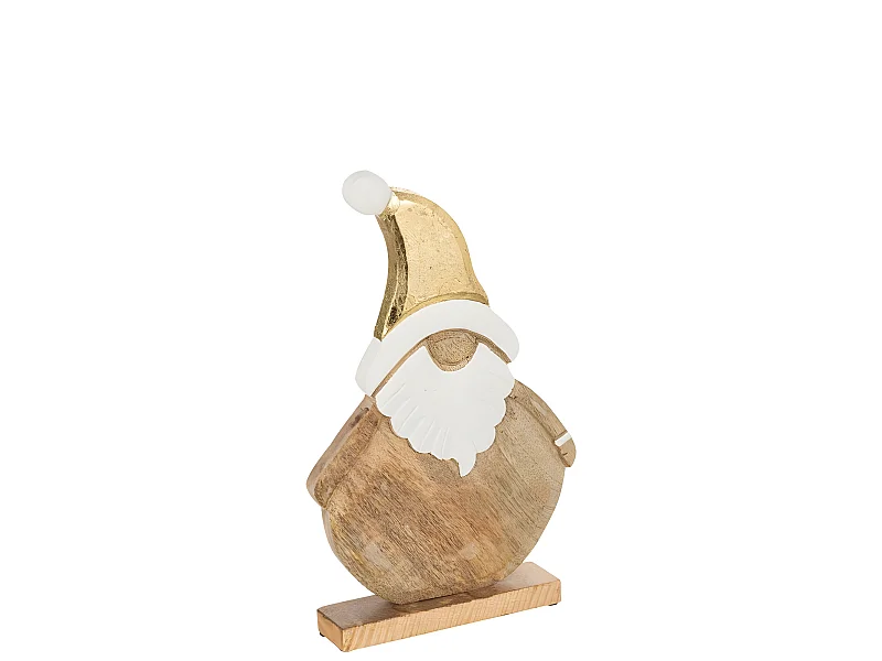 Babbo Natale in legno naturale 24x3x40 cm