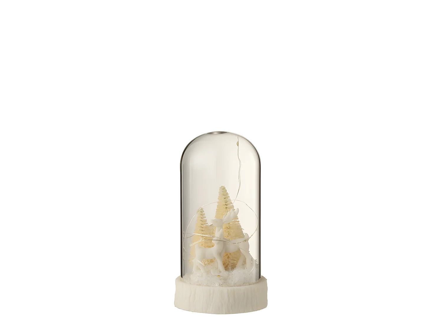 Campana di Natale in vetro bianco 9x9x17 cm