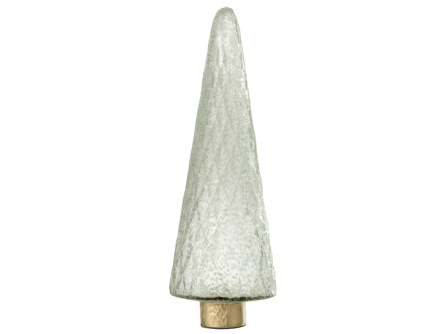 Sapin de Noël décoratif en verre transparent 12x12x32 cm