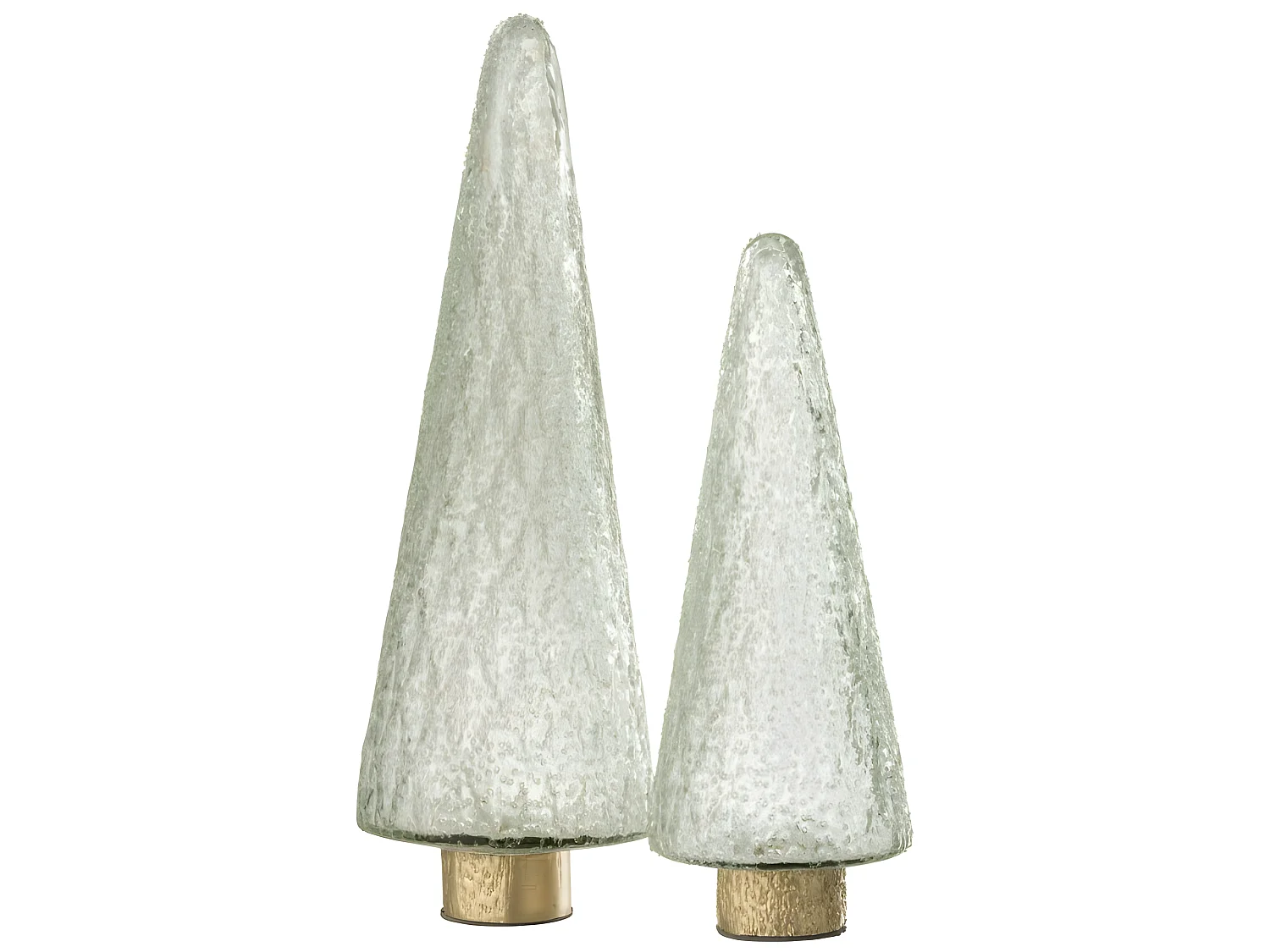 Sapin de Noël décoratif en verre transparent 12x12x32 cm