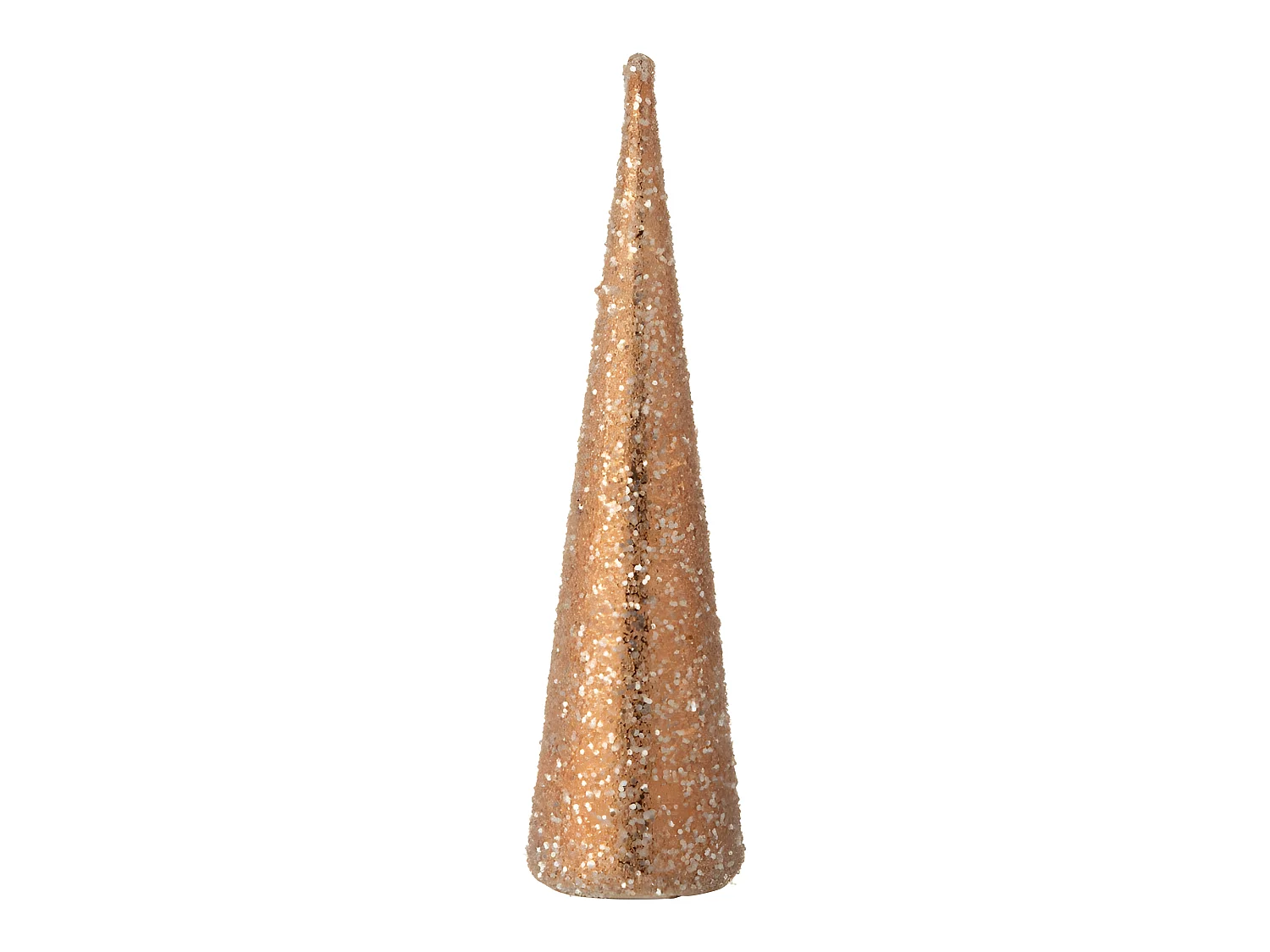 Cono di Natale in Vetro Salmone 9.5x9.5x35.5cm
