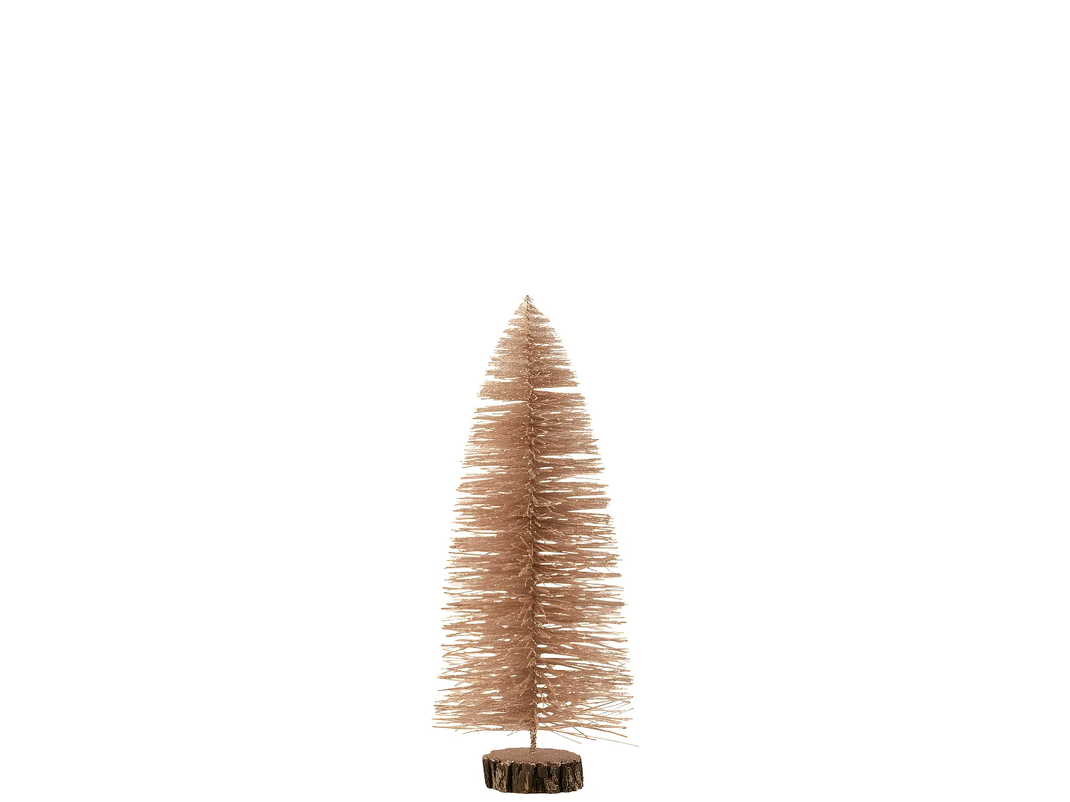 Sapin de Noël décoratif en plastique rose doré 15x15x39 cm