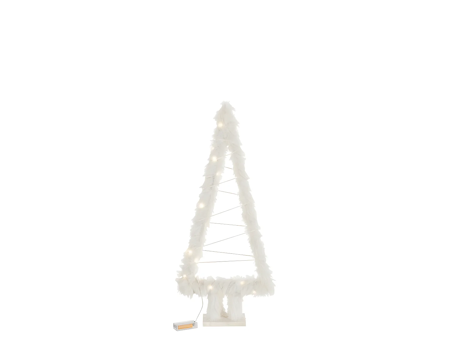 Albero di Natale decorativo in legno bianco 30x10x72 cm