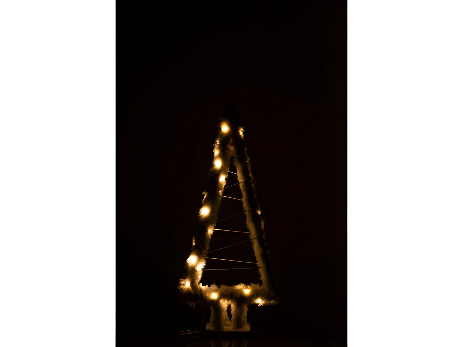 Albero di Natale decorativo in legno bianco 30x10x72 cm