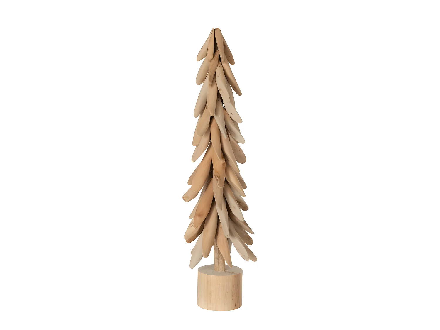 Arbre sur pied en branches en bois naturel 17x17x64 cm