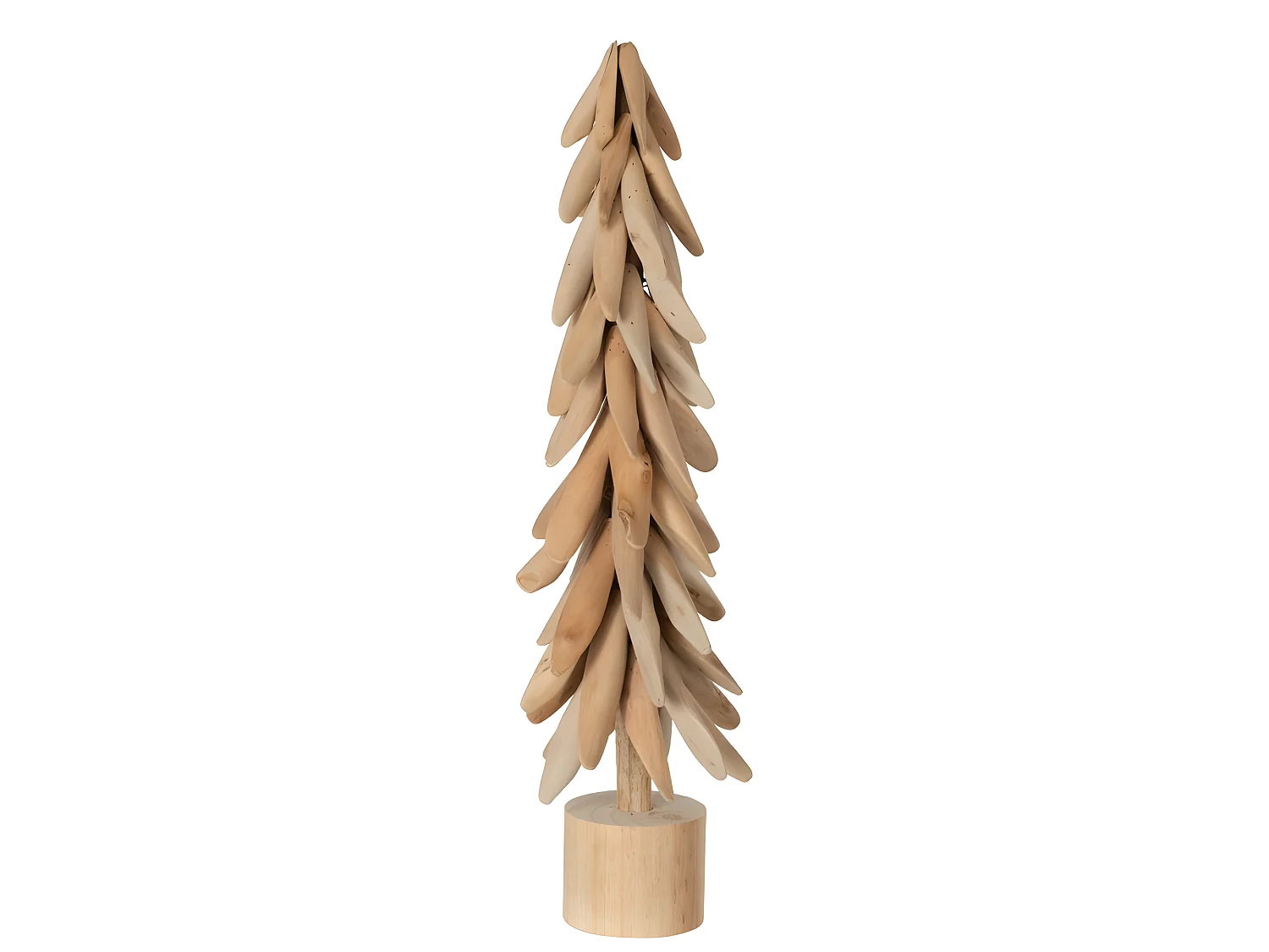Arbre sur pied en branches en bois naturel 17x17x64 cm