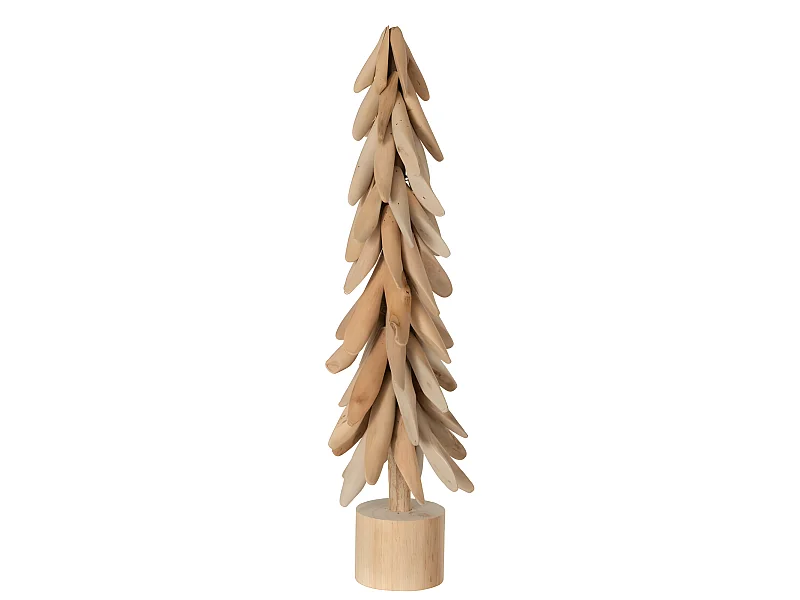 Arbre sur pied en branches en bois naturel 17x17x64 cm