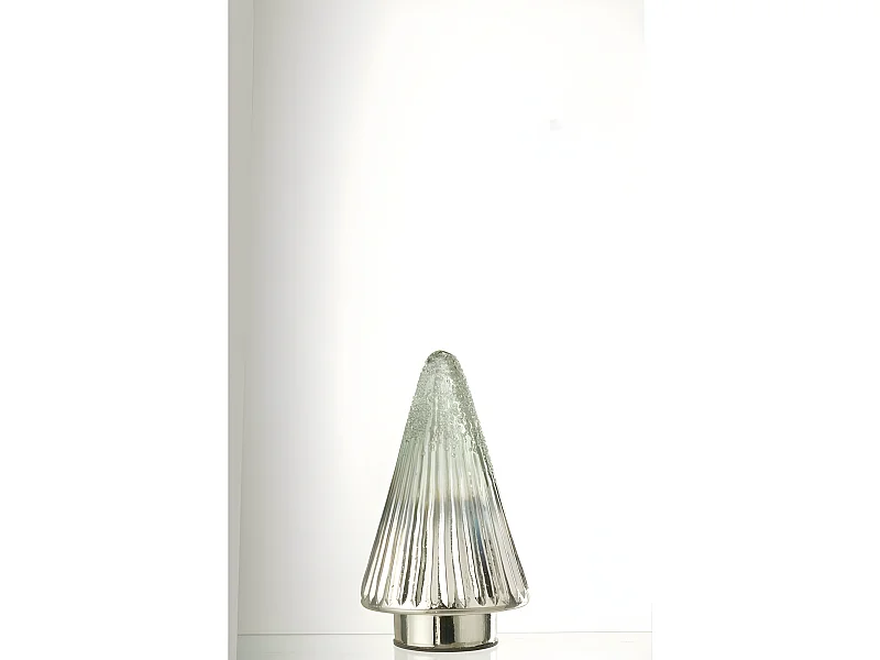 Árbol de Navidad decorativo de vidrio multicolor 11x11x20 cm