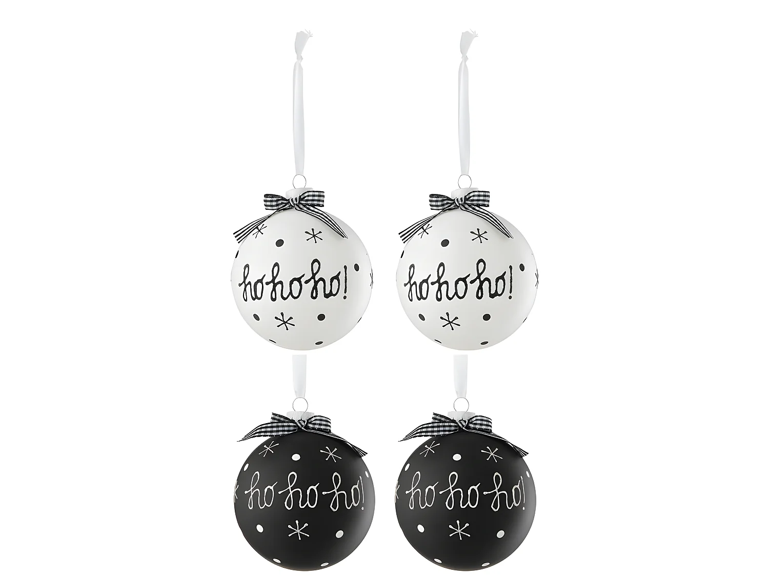 Scatola di 6 palline di Natale in vetro nero 10x10x10 cm