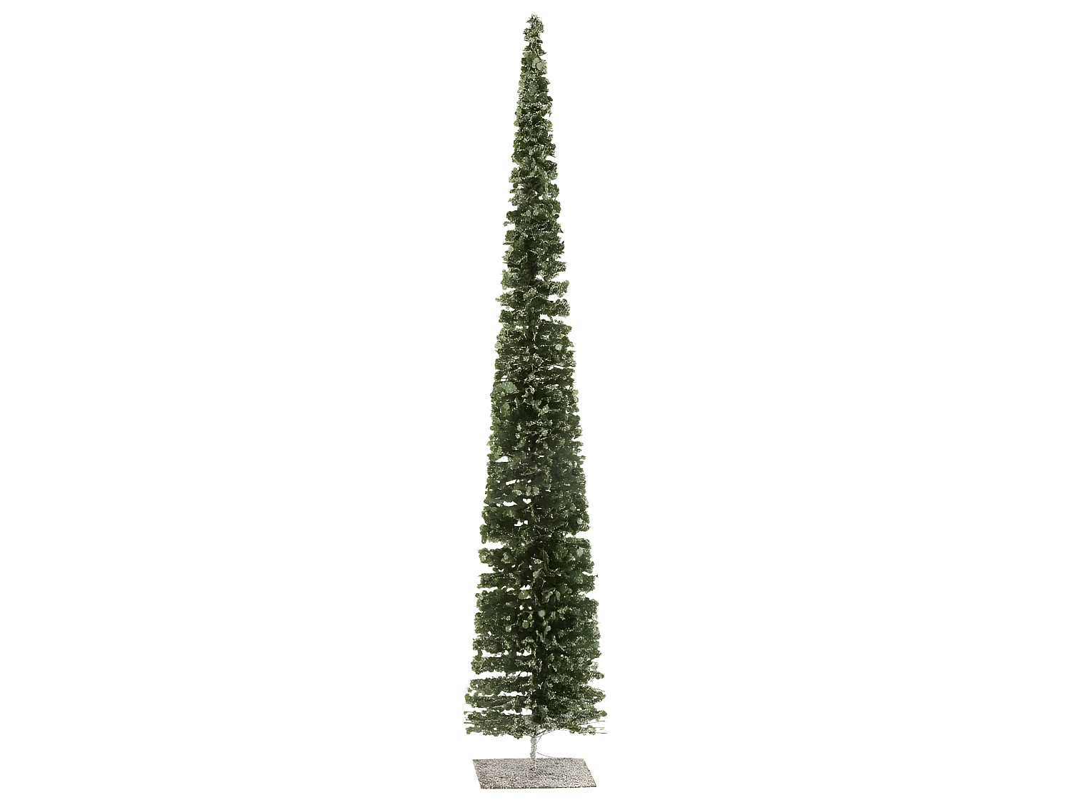 Árbol decorativo nieve plástico verde Alt. 80 cm