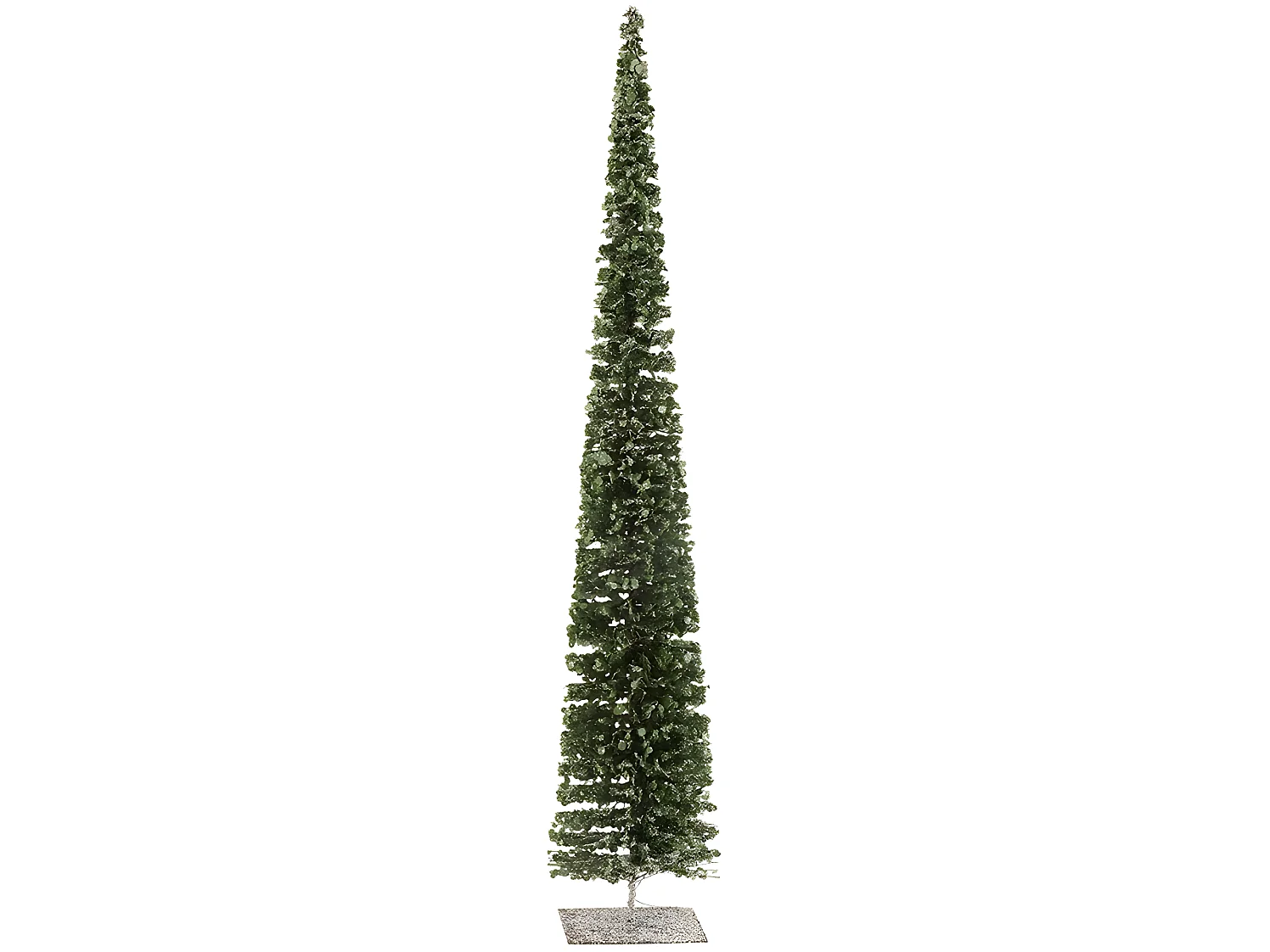 Árbol decorativo nieve plástico verde Alt. 80 cm