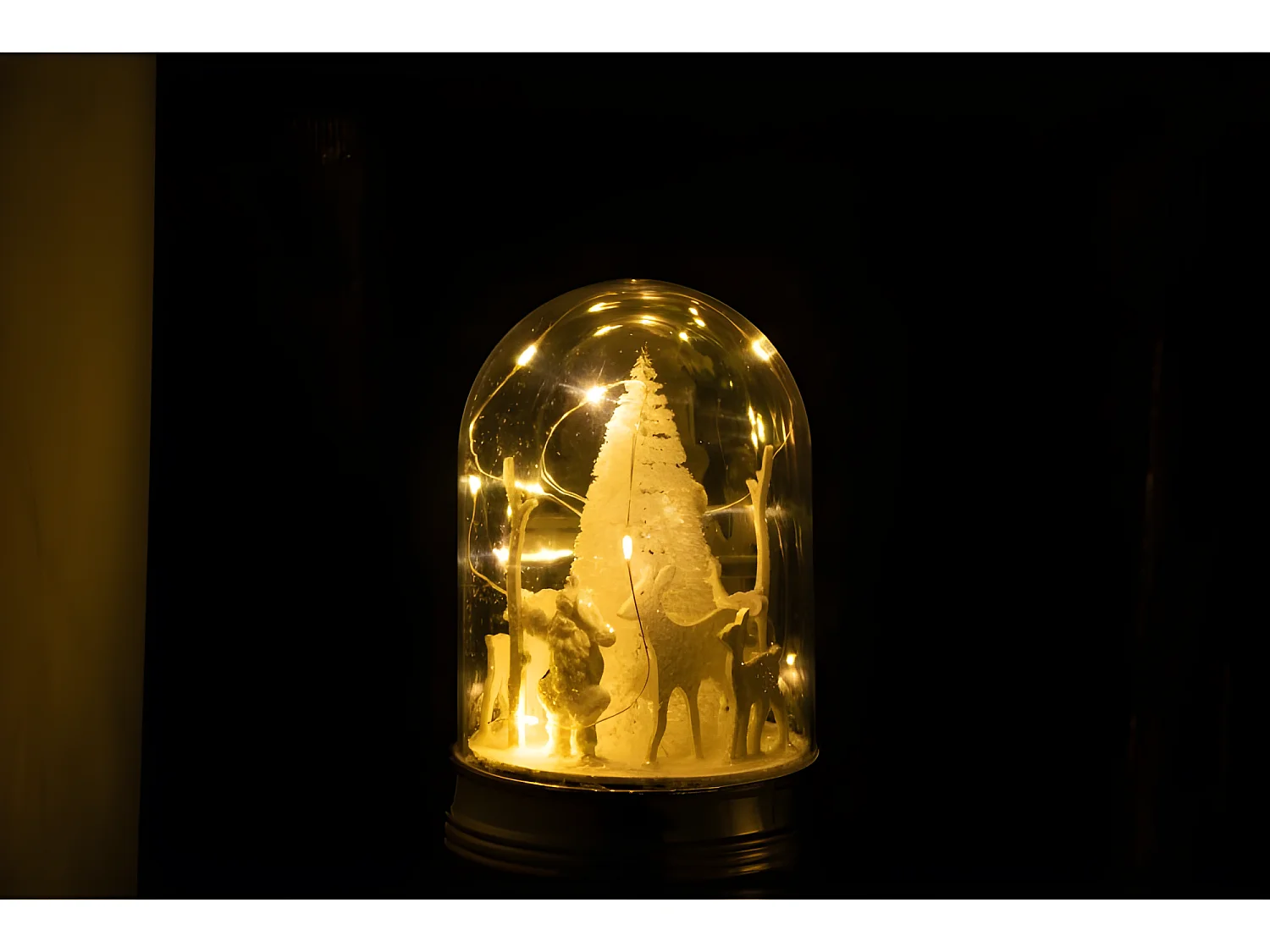 Campana navidad led acrílico blanco Alt. 20 cm