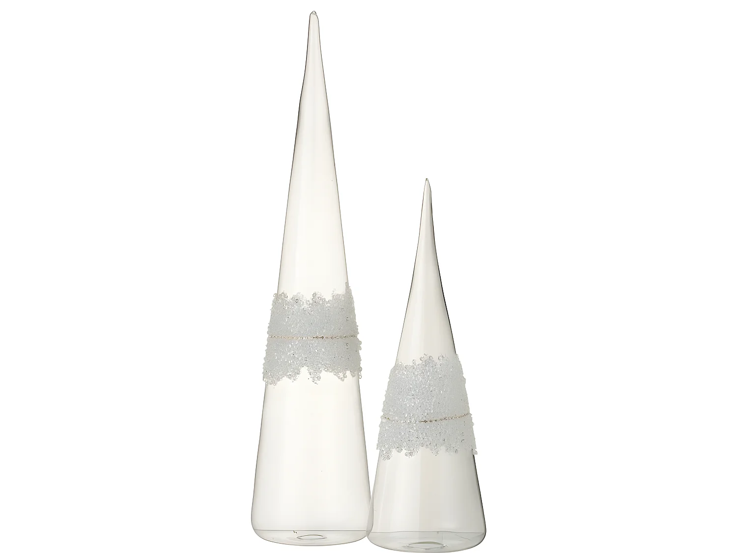 Cono diamantes línea cristal claro Alt. 42 cm