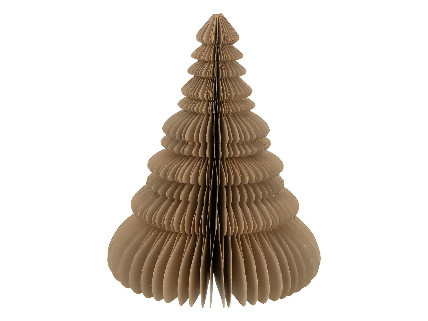Albero di Natale pieghevole in carta beige 19x19x24 cm