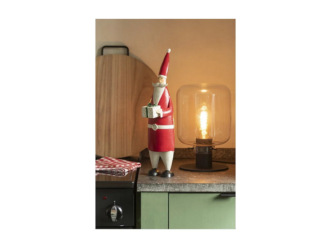 Papá Noel de metal multicolor de 20x18x61 cm