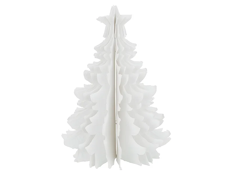 Albero di Natale in carta bianca 34x34x45 cm