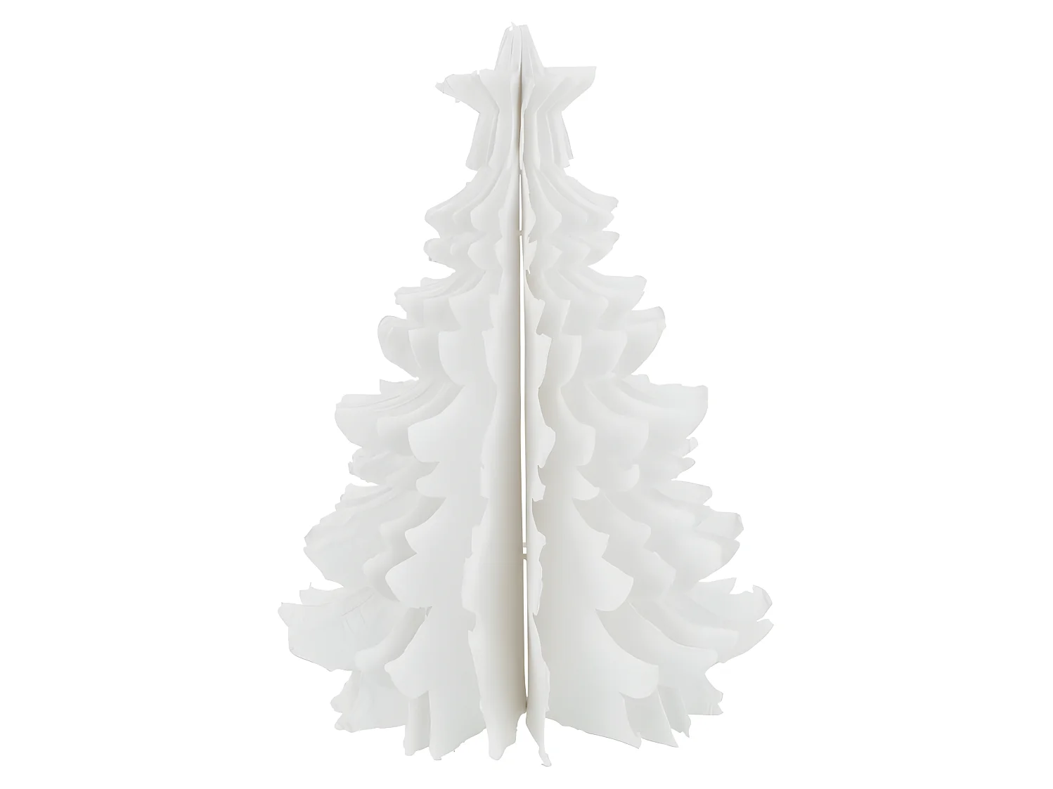 Albero di Natale in carta bianca 34x34x45 cm