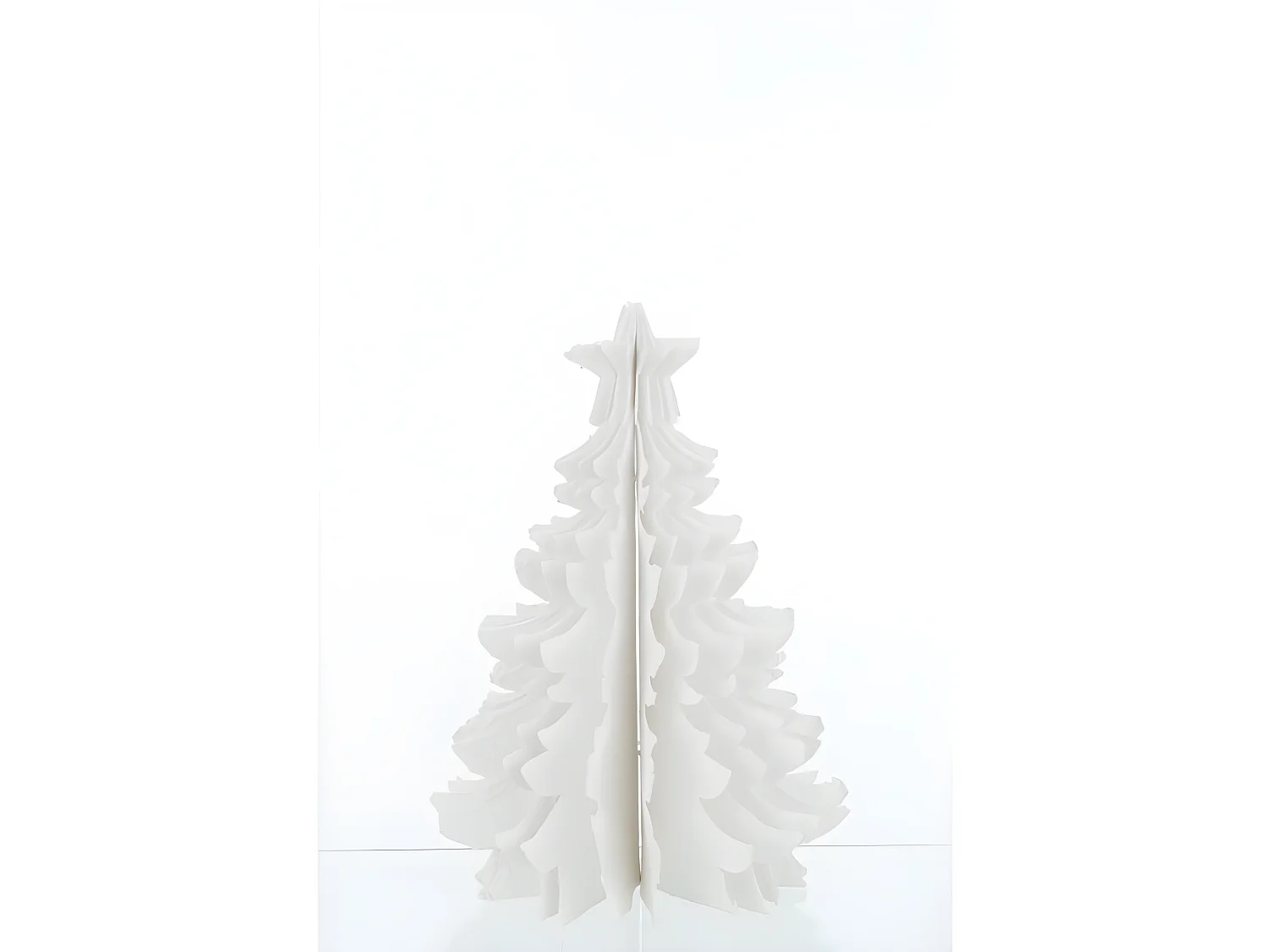 Albero di Natale in carta bianca 34x34x45 cm
