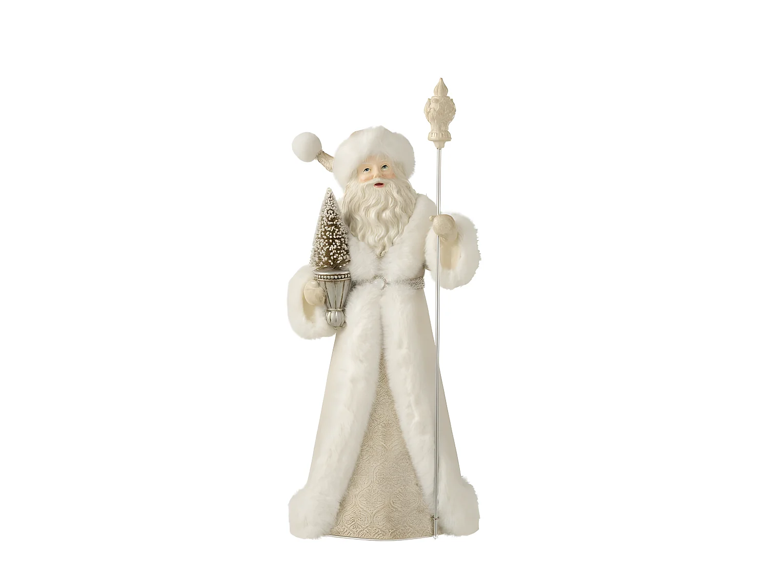 Babbo Natale in resina bianco 20x26x57,5 cm