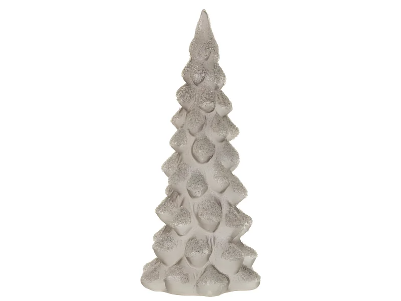 Albero di Natale decorativo a led in vetro grigio 14x14x35 cm