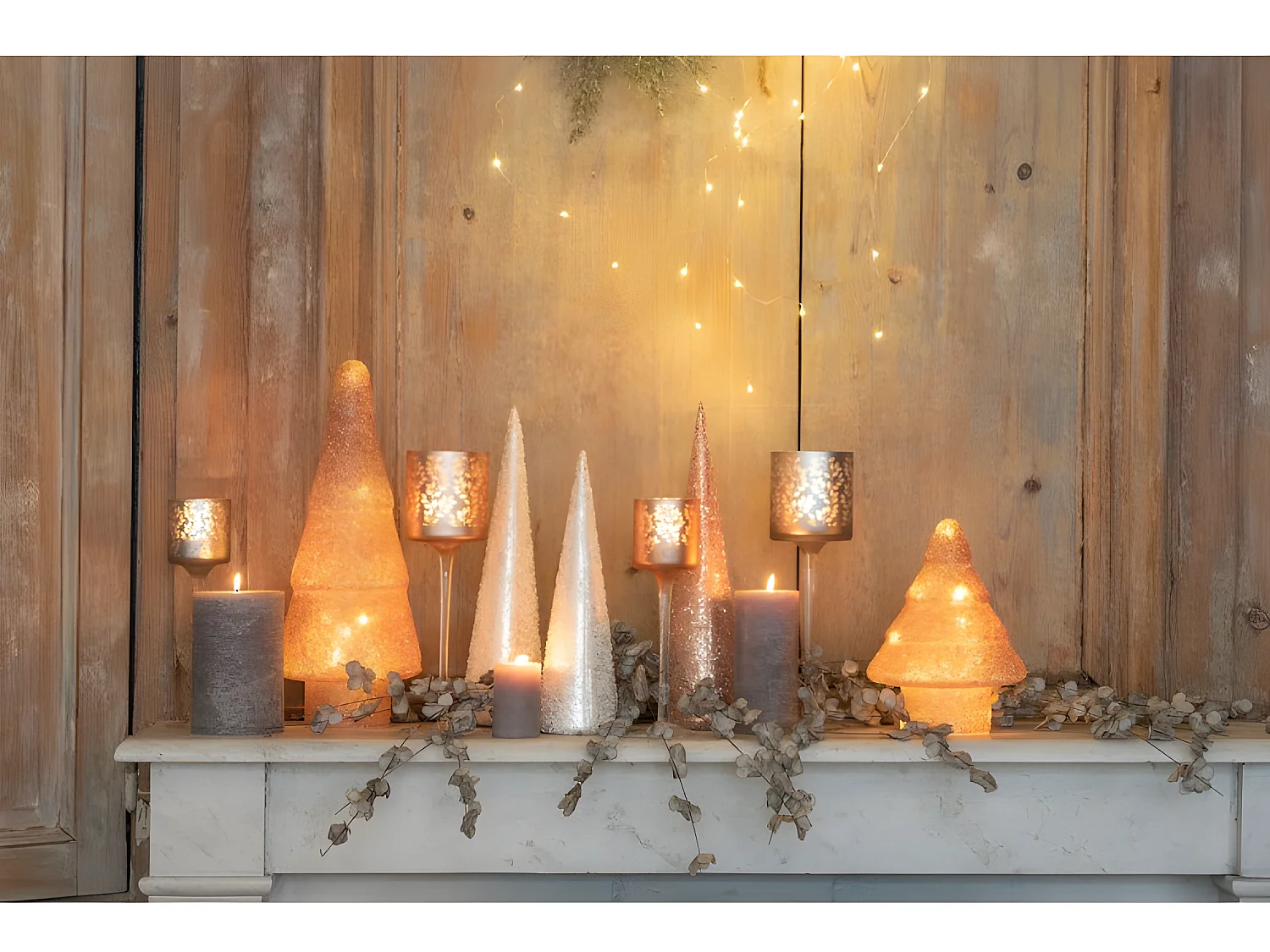 Cono perla cristal blanco/plata Alt. 35