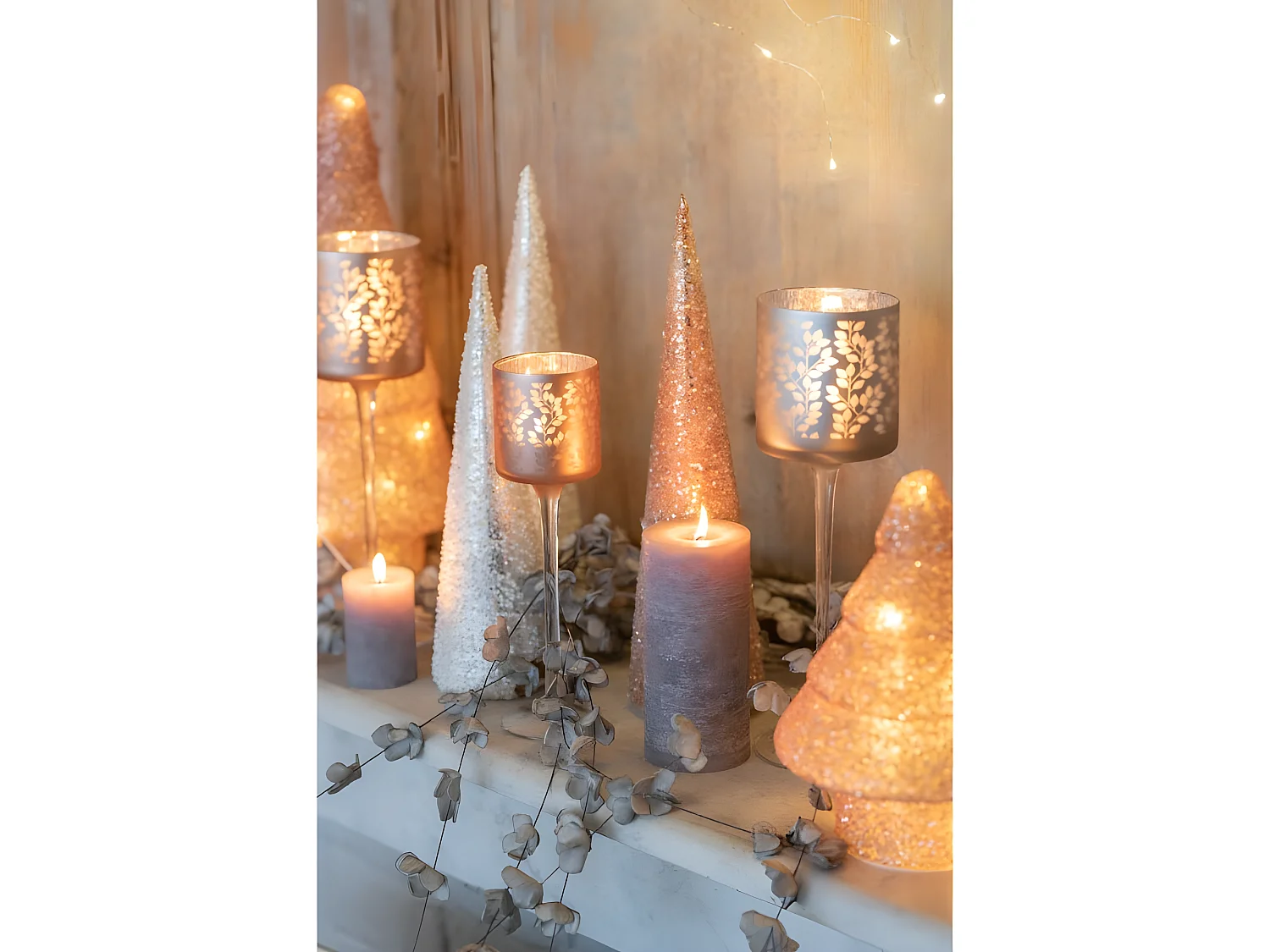 Cono perla cristal blanco/plata Alt. 35