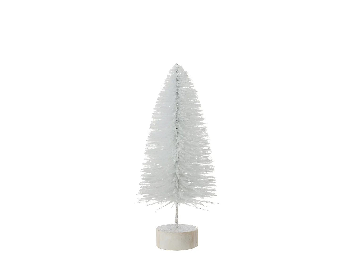 Albero di Natale artificiale in plastica bianca 16x16x38 cm